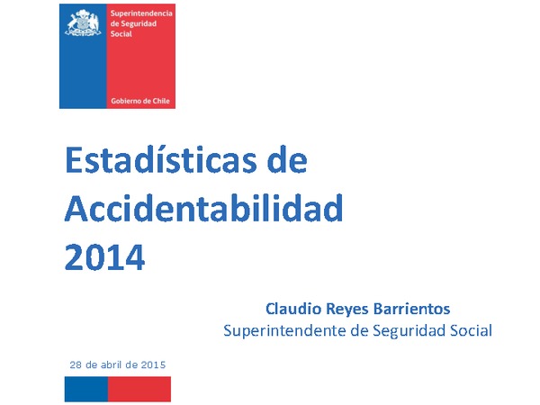 Estadísticas de Accidentabilidad 2014