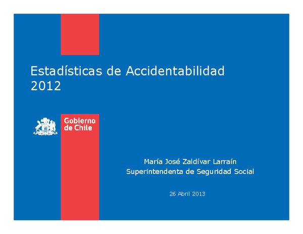 Estadísticas de Accidentabilidad 2012