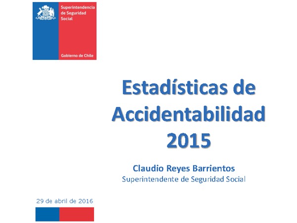 Estadísticas de Accidentabilidad 2015