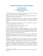 Glosario estadísticas de licencias médicas de origen común y subsidio por incapacidad laboral 2018
