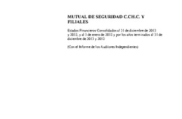 MUSEG CCHC: Estados financieros consolidados al 31 de diciembre de 2013