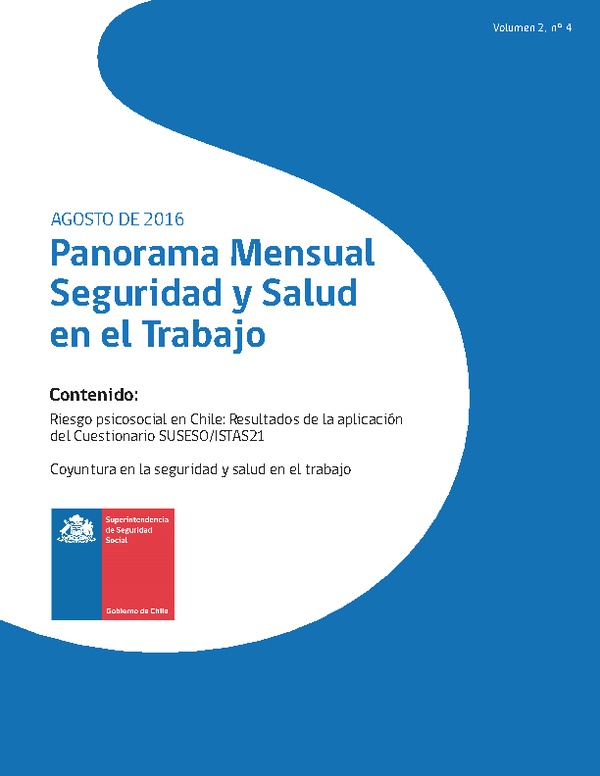 Panorama Mensual Seguridad y Salud en el Trabajo agosto 2016