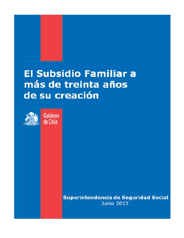 El Subsidio Familiar a más de treinta años de su creación