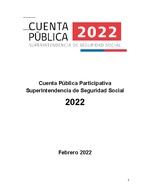 Cuenta Pública Participativa Superintendencia de Seguridad Social 2022