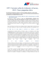 OIT: Convenio sobre la violencia y el acoso, 2019.