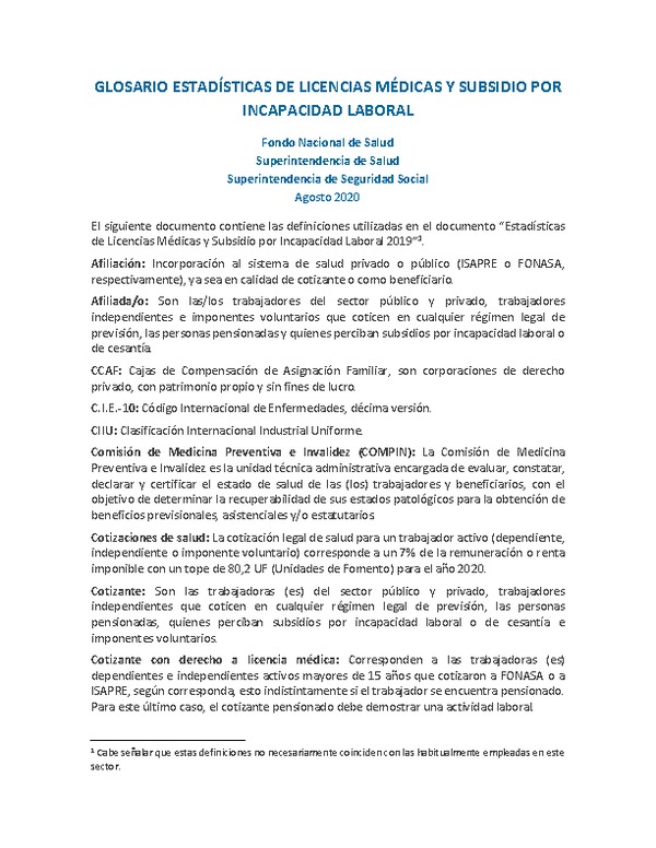 Glosario estadísticas generales de LM y SIL del año 2019