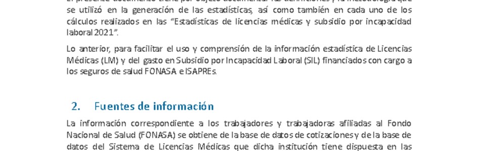 Metodología Estadísticas LM & SIL año 2021