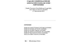 Estados financieros al 31 de marzo de 2014