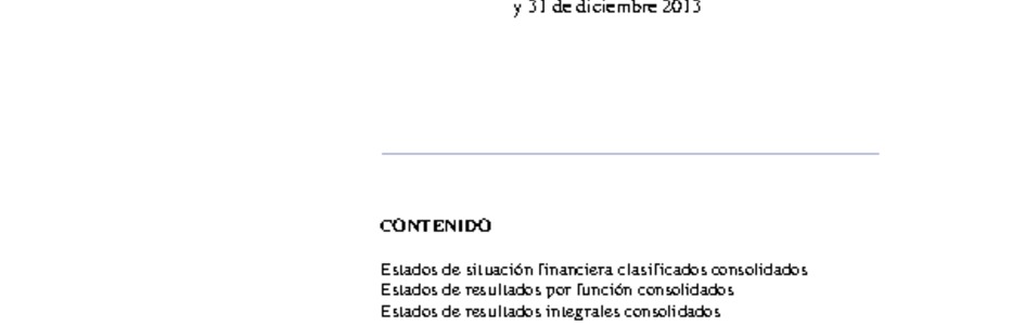 Estados financieros al 31 de marzo de 2014