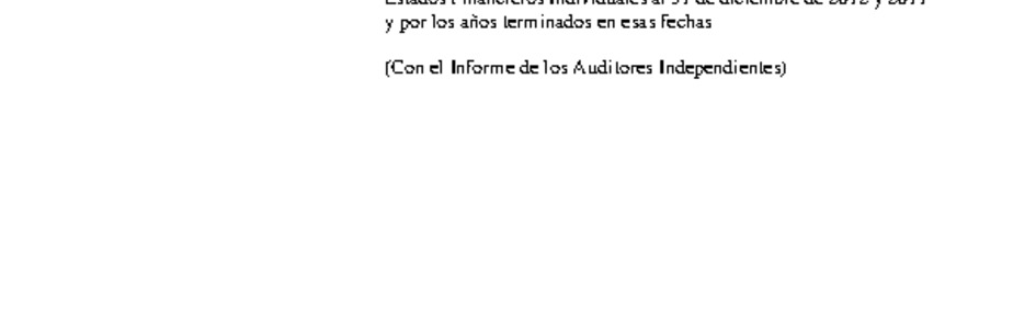 Los Andes: Estados financieros al 31 de diciembre de 2012