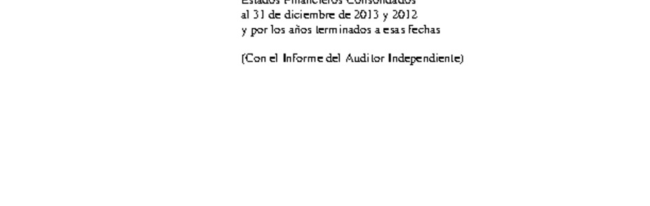 La Araucana: Estados financieros al 31 de diciembre de 2013