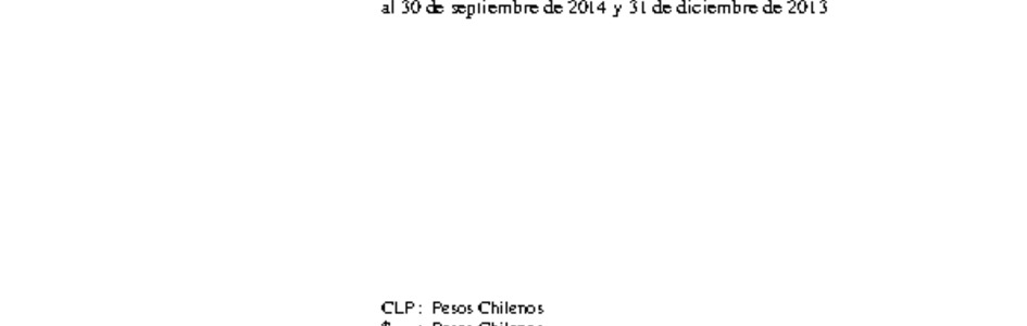 La Araucana: Estados financieros al 30 de septiembre de 2014