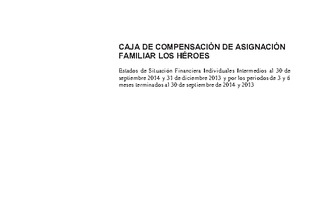 Los Héroes: Estados financieros al 30 de septiembre de 2014