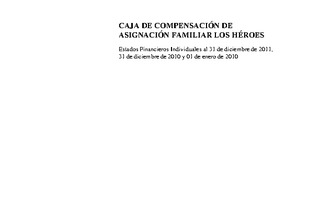 Los Héroes: Estados financieros al 31 de diciembre de 2011