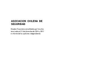 ACHS: Estados financieros consolidados al 31 de diciembre de 2014