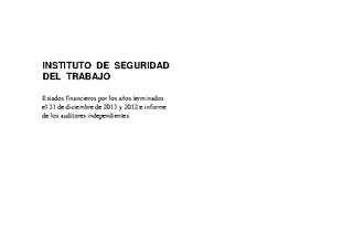 IST: Estados financieros individuales al 31 de diciembre de 2013