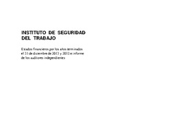 IST: Estados financieros individuales al 31 de diciembre de 2013