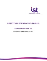 IST: Estados financieros individuales al 30 de septiembre de 2014