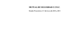 MUSEG CCHC: Estados financieros individuales al 31 de marzo de 2014