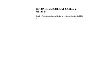 MUSEG CCHC: Estados financieros consolidados al 30 de septiembre de 2014