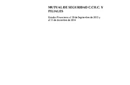MUSEG CCHC: Estados financieros consolidados al 30 de septiembre de 2015