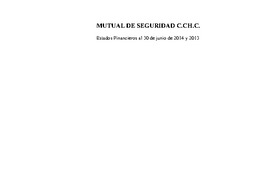 MUSEG CCHC: Estados financieros individuales al 30 de junio de 2014