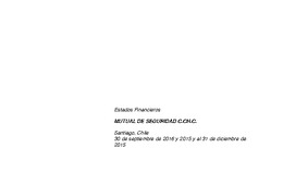 MUSEG CCHC: Estados financieros individuales al 30 de septiembre de 2016