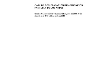 Estados financieros individuales al 30 de junio de 2016