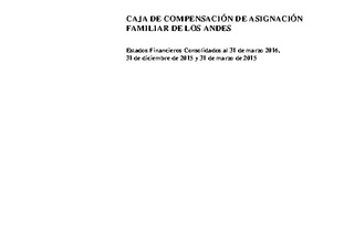 Estados financieros consolidados al 31 de marzo de 2016