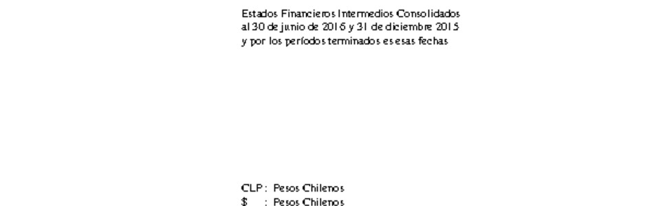 Estados financieros consolidados al 30 de junio de 2016