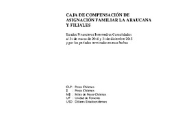 Estados financieros consolidados al 31 de marzo de 2016