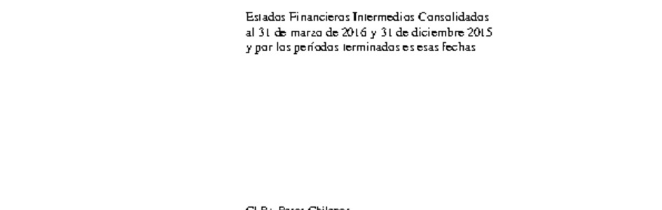 Estados financieros consolidados al 31 de marzo de 2016