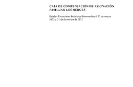 Estados financieros al 31 de marzo de 2013