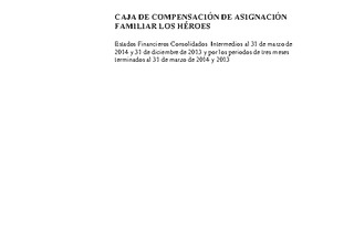 Estados financieros al 31 de marzo de 2014