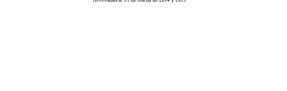 Estados financieros al 31 de marzo de 2014