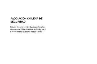 ACHS: Estados financieros individuales al 31 de diciembre de 2016