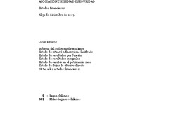 ACHS: Estados financieros individuales al 31 de diciembre de 2019