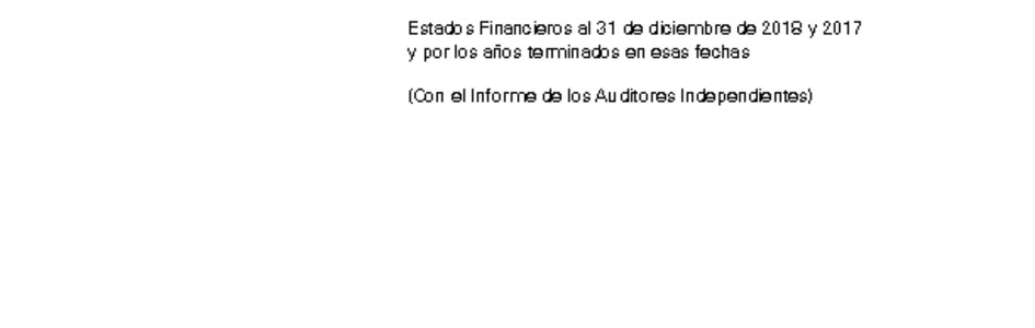 Estados financieros consolidados al 31 de diciembre de 2018 y 2017