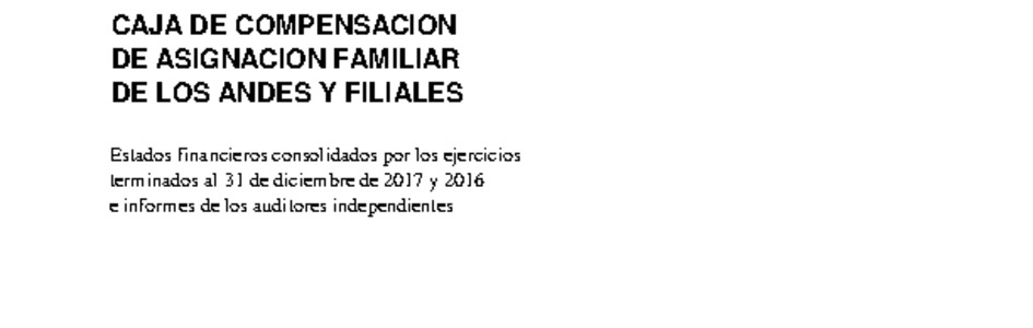 Estados Financieros Consolidados al 31 de diciembre de 2017 y 2016