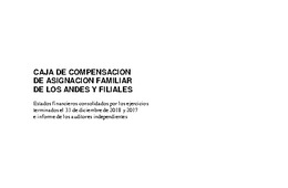 Estados Financieros Consolidados al 31 de diciembre de 2018 y 2017