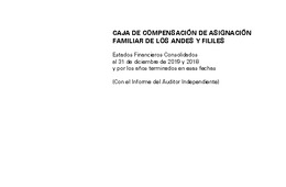 Estados Financieros Consolidados al 31 de diciembre de 2019 y 2018