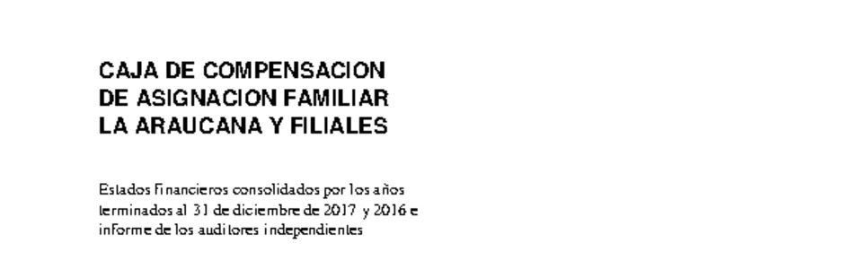 Estados Financieros Consolidados al 31 de diciembre de 2017 y 2016