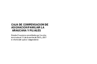 Estados Financieros Consolidados al 31 de diciembre de 2018 y 2017