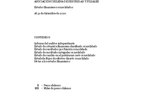 ACHS: Estados financieros consolidados al 31 de diciembre de 2020