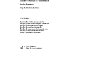 ACHS: Estados financieros individuales al 31 de diciembre de 2022