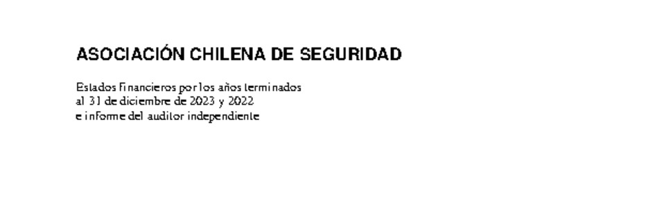 ACHS: Estados financieros individuales al 31 de diciembre de 2023