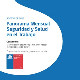 Panorama Mensual Seguridad y Salud en el Trabajo agosto 2015