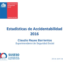 Estadísticas de Accidentabilidad 2016