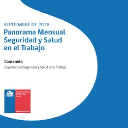 Panorama Mensual Seguridad y Salud en el Trabajo Septiembre 2018