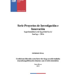 Condiciones laborales como factor de riesgo en enfermedades musculoesqueléticas de columna: una revisión sistemática